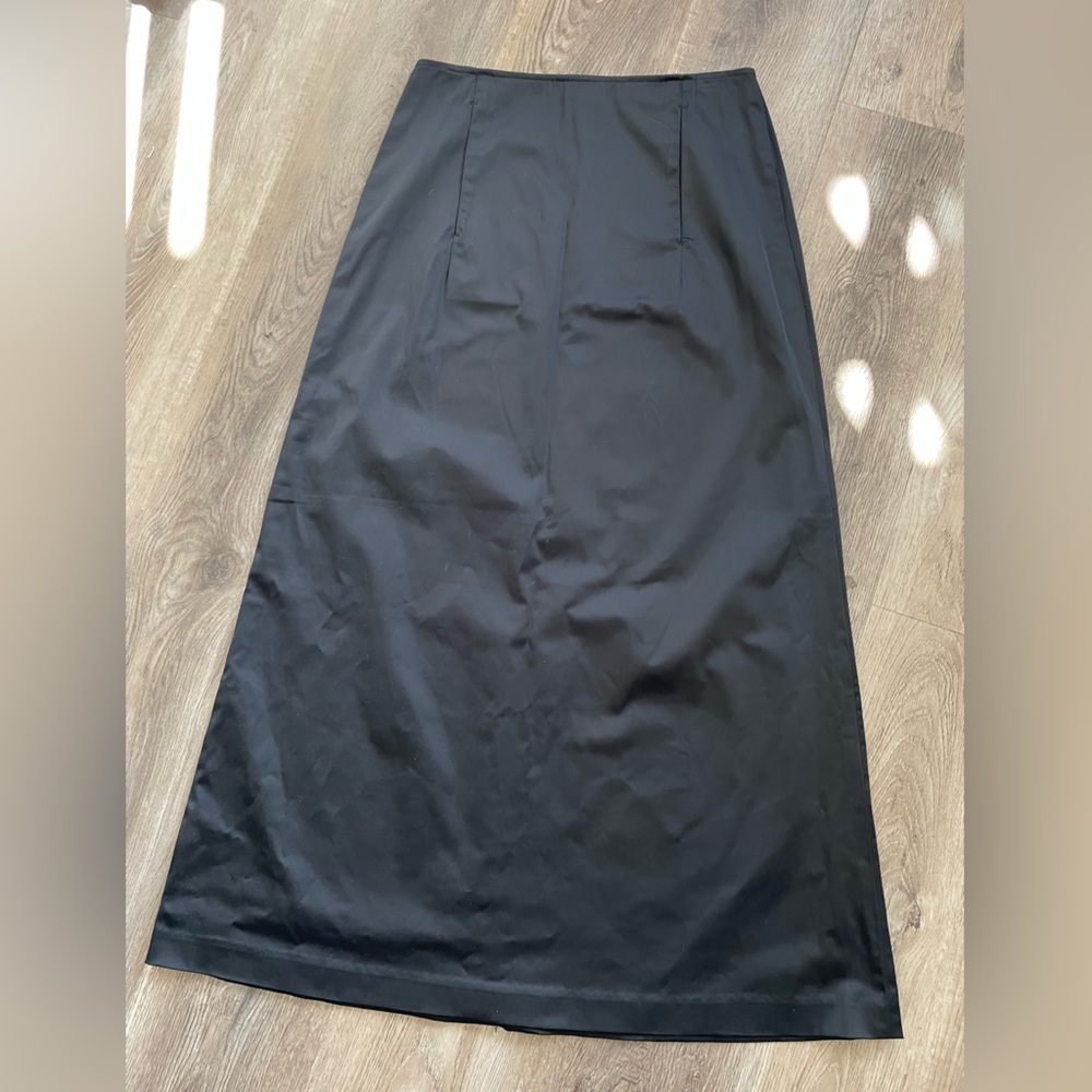 Express Y2K Vintage Black Long Maxi Skirt Goth Minimalist Size Small 6